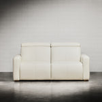 VERONA — sofa inclinable cuir crème, vue de face